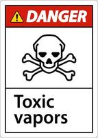 Gefahr giftige Dämpfe Zeichen auf weißem Hintergrund vektor