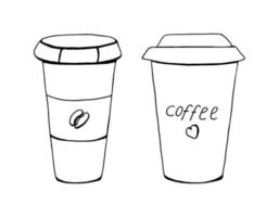 kopp kaffe set illustration design. vektor