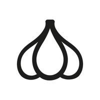Symbol für eine einzelne Knoblauchlinie, einfaches frisches Gemüse. für app logo web button ui ux schnittstellenelemente isoliert auf weißem hintergrund. vektor