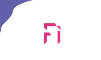 alfabetet bokstäver initialer monogram logotyp fi, if, f och i vektor