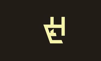 alphabet buchstaben initialen monogramm logo eh, er, e und h vektor