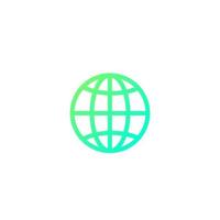 globe, web gradient ikon vektor