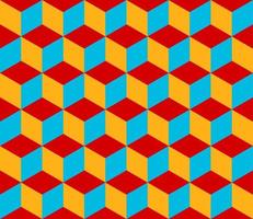 röda och gula sömlösa geometriska mönster vektor