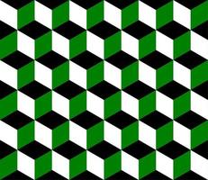 grünes und schwarzes nahtloses geometrisches Muster