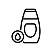 Öl Kosmetik Shampoo Symbol Vektor Umriss Illustration