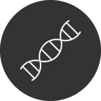 DNA-Linie invertiertes Symbol vektor