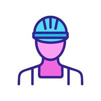 Builder-Icon-Vektor. isolierte kontursymbolillustration vektor