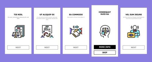 lag rättvisa ordbok onboarding ikoner som vektor