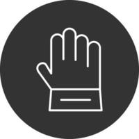 Invertiertes Symbol für die Handschuhlinie vektor