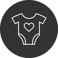 Umgekehrtes Symbol für Bodysuit-Linie vektor