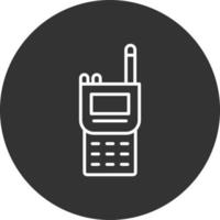walkie talkie linje inverterad ikon vektor