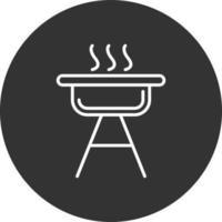 Grilllinie invertiertes Symbol vektor