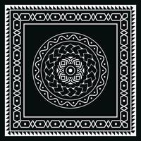 tribal bandana mönster vektor, sjal, bordsduk, hals halsduk, näsduk design vektor