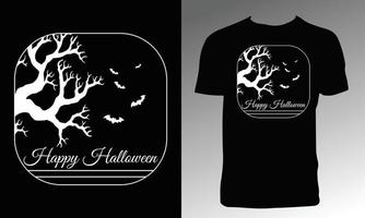 glad halloween tee design vektor