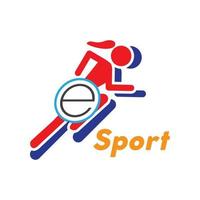 E-Sport-Logo-Vektor-Design vektor