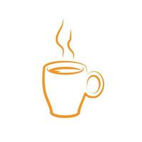 Kaffeetasse-Logo-Vektor-Design vektor
