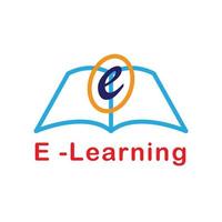 Abbildung Vektorgrafik des E-Learning-Logos vektor