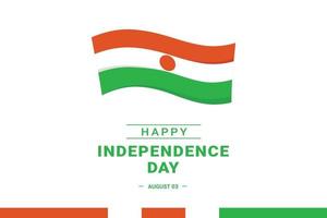 Tag der Unabhängigkeit von Niger vektor