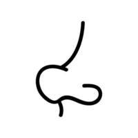 Kartoffel-Nase-Symbol Vektor-Umriss-Illustration vektor