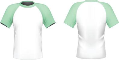 Raglan-Männer-T-Shirt Kurzarm-Vorlagenvektor