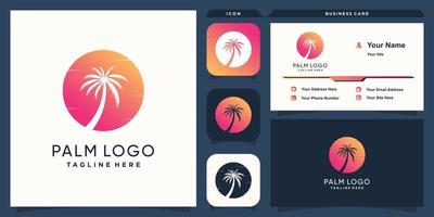 palm logotyp med modernt unikt koncept för business premium vektor