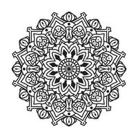 färg mandala vektorillustration, runda prydnadsmönster, gratis blommig mandala målarbok, cirkulär mandala med lotusblomma, mandala avslappningsmönster unik design vektor