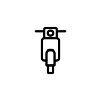 moped ikon vektor. isolerade kontur symbol illustration vektor