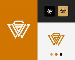 Buchstabe SVW-Logo-Design. kreatives minimales monochromes monogrammsymbol. universelles elegantes Vektoremblem. Premium-Business-Logo. grafisches Alphabetsymbol für Unternehmensidentität