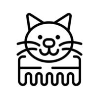 Katze Kamm Symbol Vektor Umriss Illustration