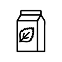 uppfriskande förpackad mint yoghurt ikon vektor kontur illustration