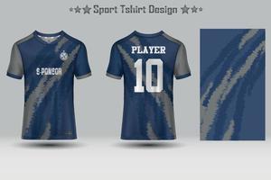 Fußballsport Jersey Mockup abstraktes geometrisches Muster T-Shirt Design vektor