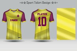 Fußballsport Jersey Mockup abstraktes geometrisches Muster T-Shirt Design vektor