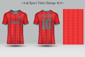 abstraktes Fußballtrikot mit geometrischem Muster Mockup-Vorlage Sport-T-Shirt-Design vektor