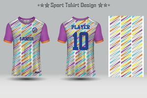 abstraktes Fußballtrikot mit geometrischem Muster Mockup-Vorlage Sport-T-Shirt-Design vektor