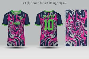 abstraktes Fußballtrikot mit geometrischem Muster Mockup-Vorlage Sport-T-Shirt-Design vektor