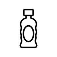 Mundwasser, um gesunde Zähne zu erhalten, Symbolvektor-Umrissillustration vektor