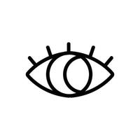 mystische Augen Symbol Vektor Umriss Illustration