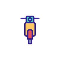 moped ikon vektor. isolerade kontur symbol illustration vektor