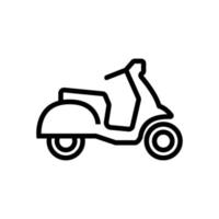 Moped-Symbolvektor. isolierte kontursymbolillustration vektor