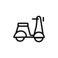 moped ikon vektor. isolerade kontur symbol illustration vektor