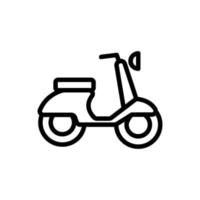 moped ikon vektor. isolerade kontur symbol illustration vektor