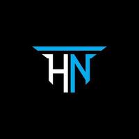 hn Brief Logo kreatives Design mit Vektorgrafik vektor