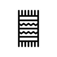 Teppich mexikanischer Symbolvektor. isolierte kontursymbolillustration vektor
