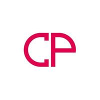 cp brev logotyp kreativ design med vektorgrafik vektor