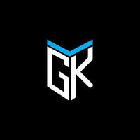 gk letter logotyp kreativ design med vektorgrafik vektor