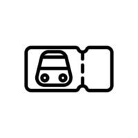U-Bahn-Ticket Einweg-Symbol Vektor-Umriss-Illustration vektor