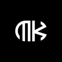 mk Brief Logo kreatives Design mit Vektorgrafik vektor