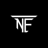 nf Buchstabe Logo kreatives Design mit Vektorgrafik vektor