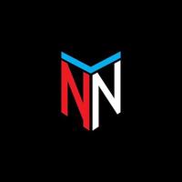 nn Brief Logo kreatives Design mit Vektorgrafik vektor