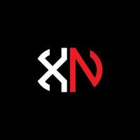 xn letter logotyp kreativ design med vektorgrafik vektor